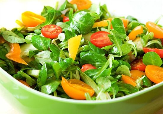 groentesalade voor gewichtsverlies in een week met 7 kg